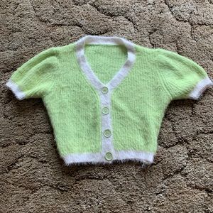 Green crop top sweater size S